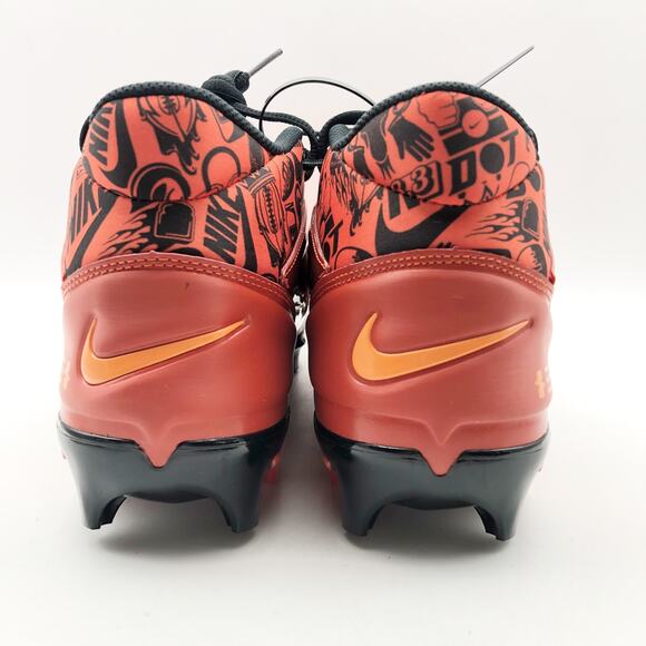 Nike Men Alpha Menace 4 Pro NRG Molded Football Cleat Size 8 Orange Black NWOB - Picture 9 of 11